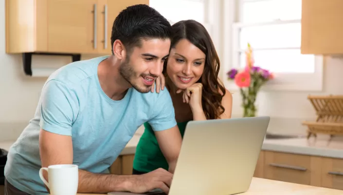 Couple on Laptop